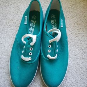 NWOT Teal Canvas Sneakers
